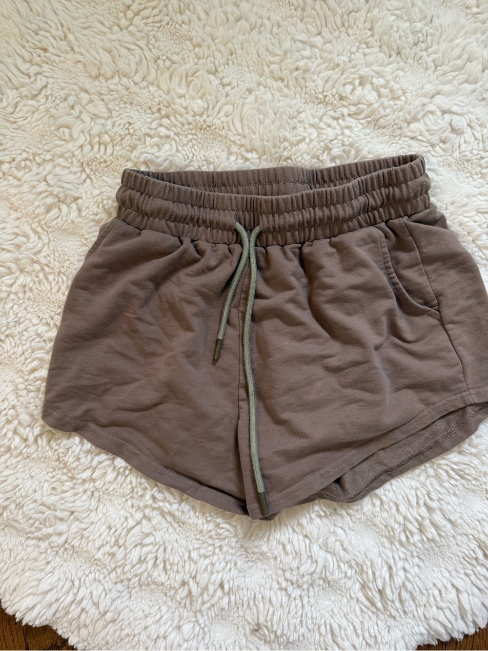 Women’s Casual Drawstring Lounge Shorts - Brown